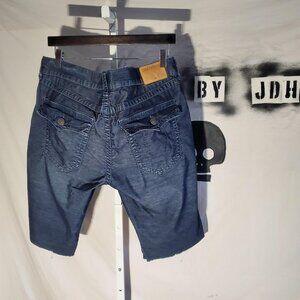 True Religion Ricky Relaxed Straight Corduroy Shorts Size 36